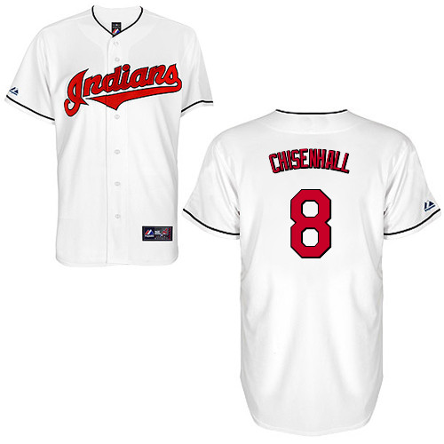 Lonnie Chisenhall #8 Youth Baseball Jersey-Cleveland Indians Authentic Home White Cool Base MLB Jersey